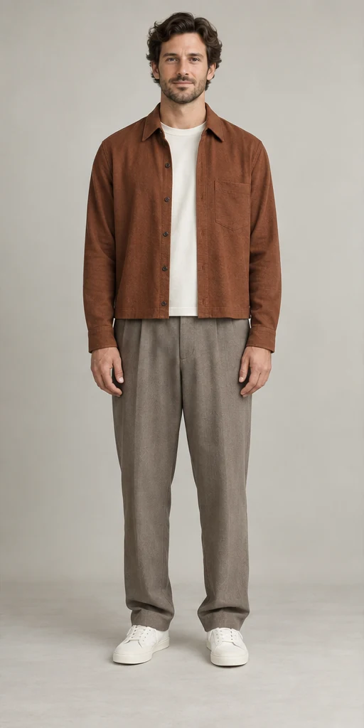 The same styling direction with a shorter outer layer